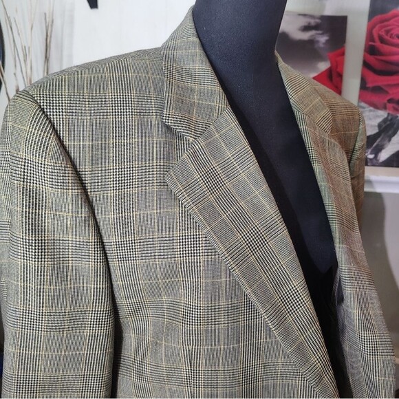 Jack Victor Montreal Men’s Plaid Wool Sport Coat – Tailored Classic 42 Reg - Picture 2 of 11